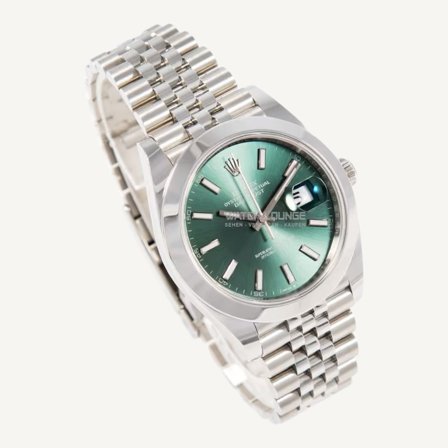 Rolex Datejust 41 126300 | Mint Green Dial | Jubilee | Unworn | Full Set