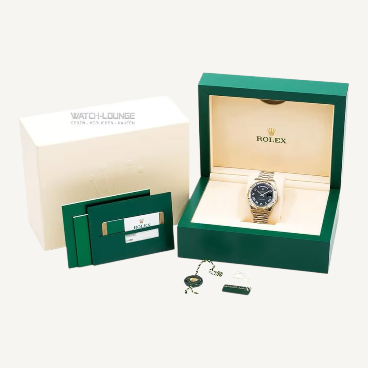 Rolex Day-Date 41 218239 | Black Dial | White Gold | Unworn | Box & Papers