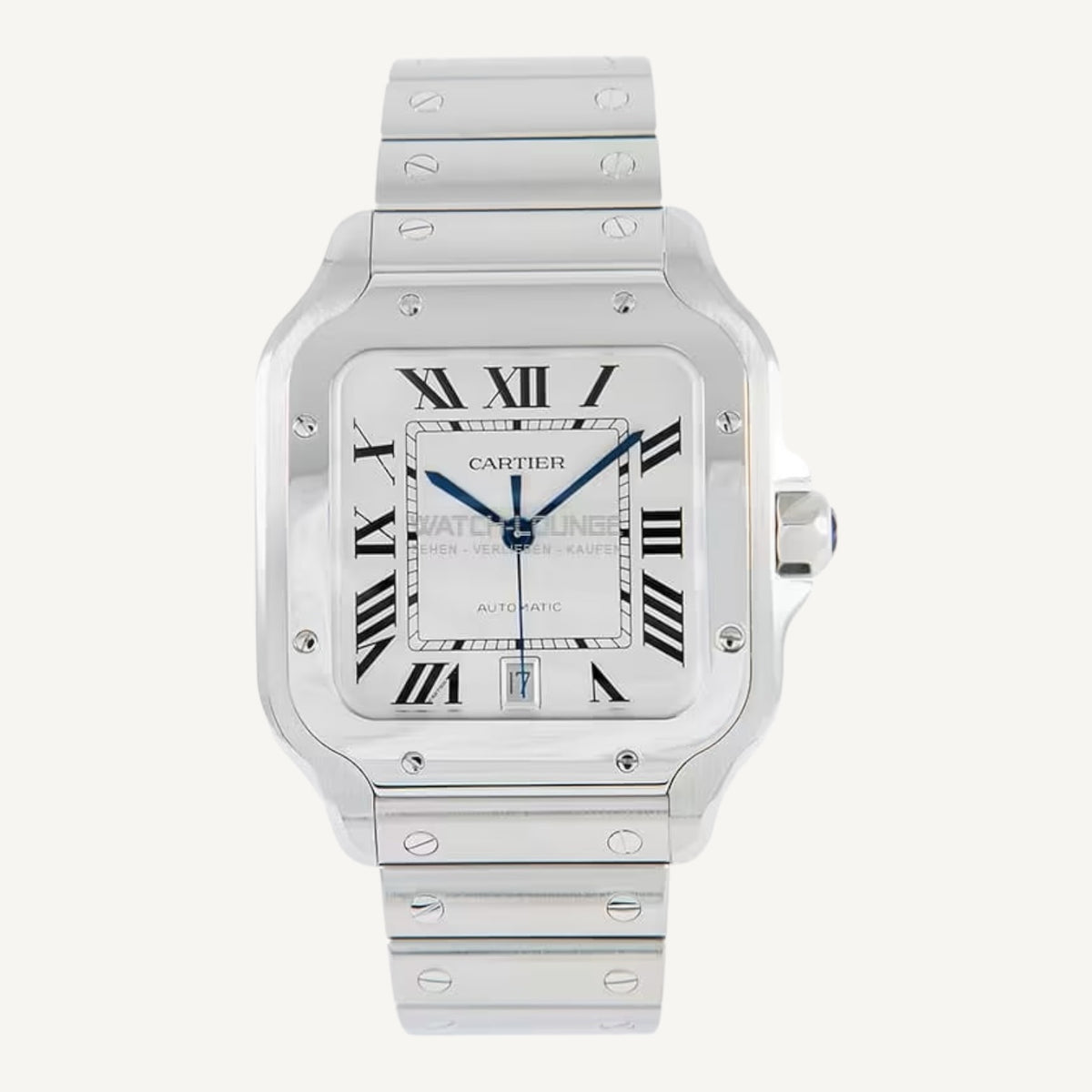 Cartier Santos de Cartier Large WSSA0009 | White Dial | Steel | Very Good | Box & Papers