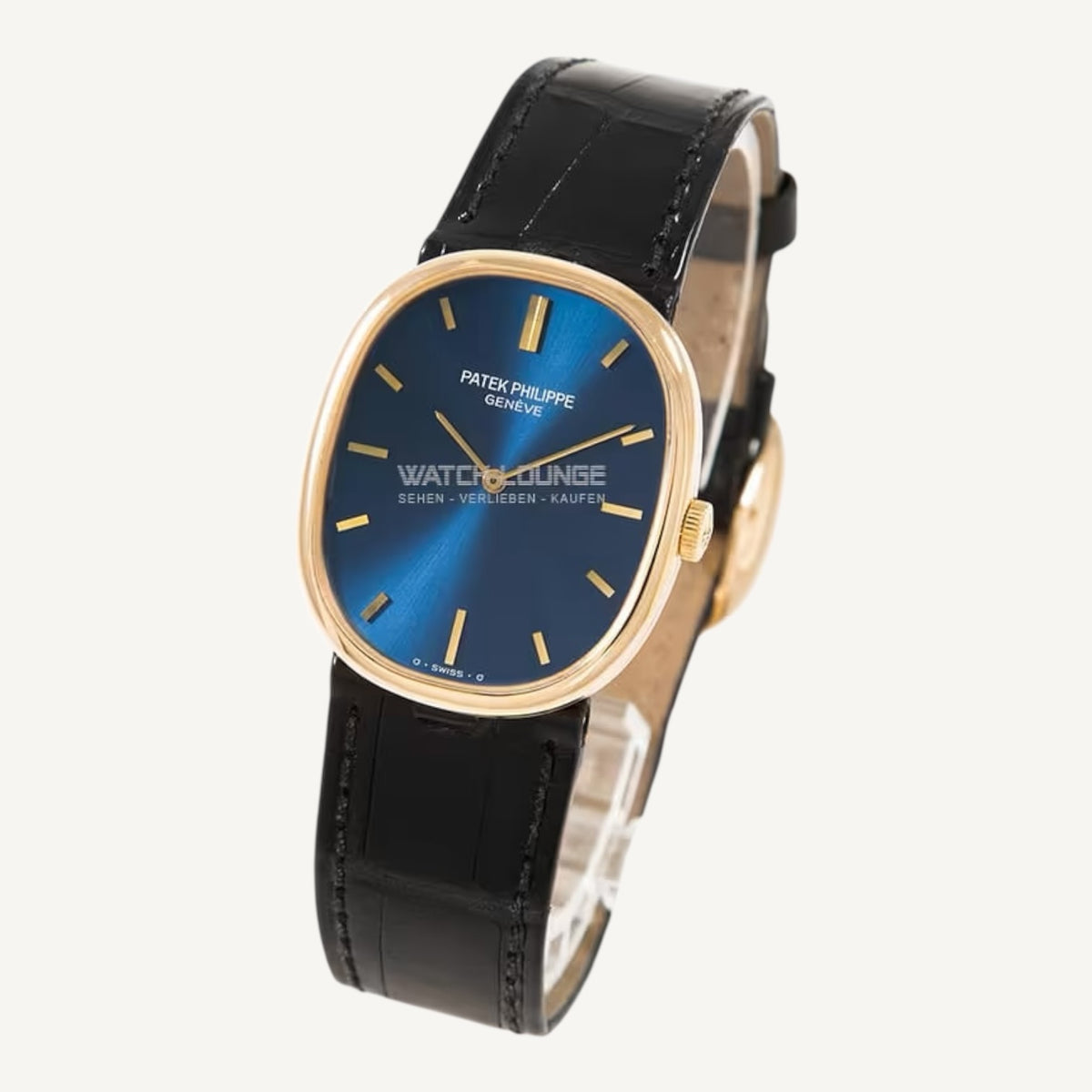 Patek Philippe Ellipse d'Or 3848 | Blue Dial | Yellow Gold | Very Good | Box & Papers