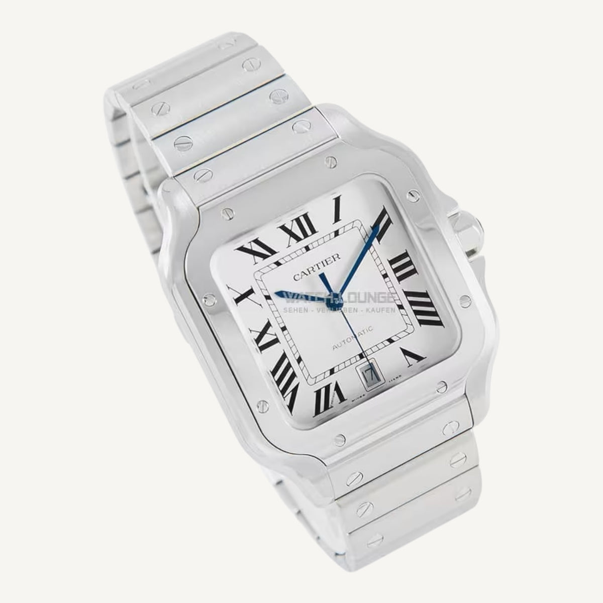 Cartier Santos de Cartier Large WSSA0009 | White Dial | Steel | Very Good | Box & Papers