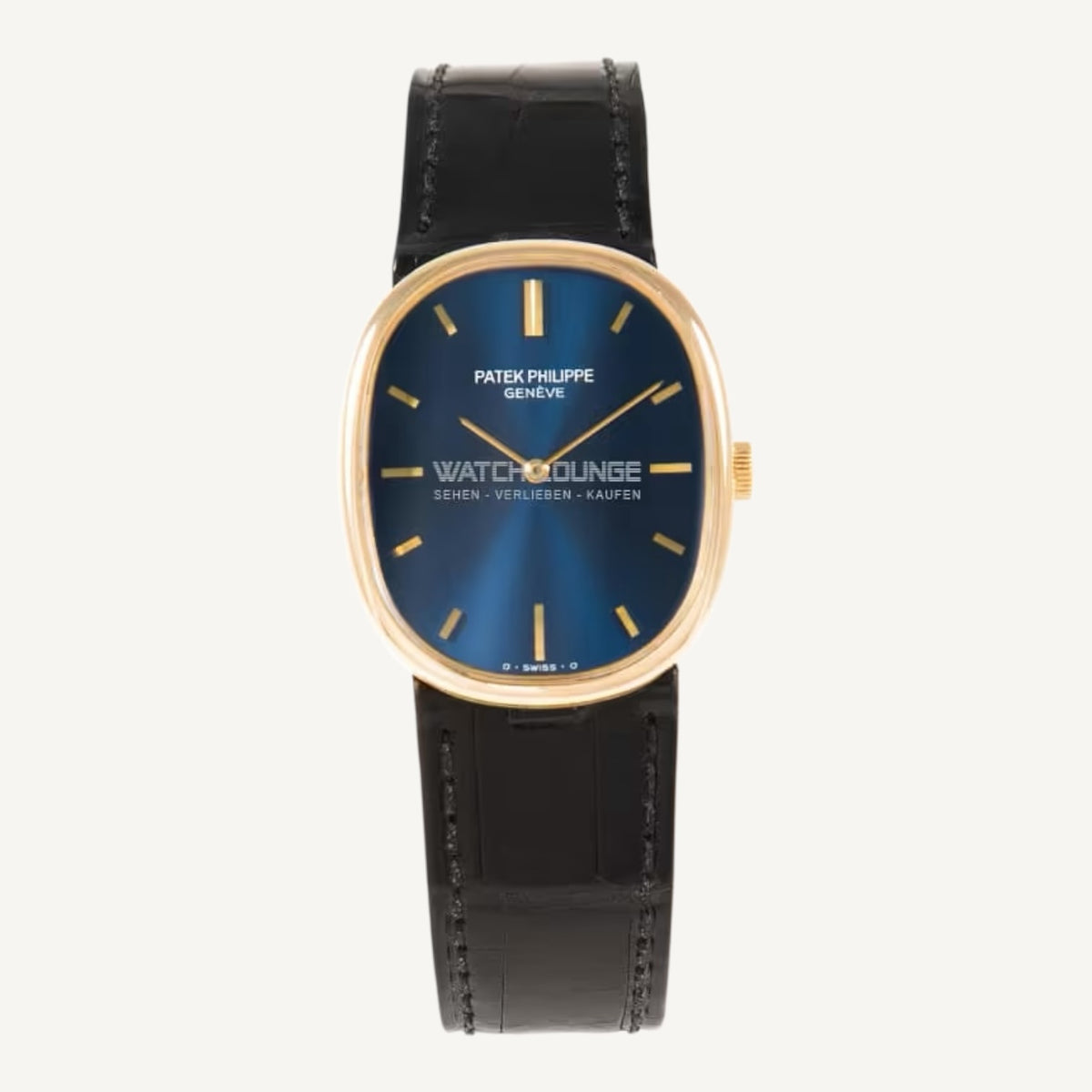 Patek Philippe Ellipse d'Or 3848 | Blue Dial | Yellow Gold | Very Good | Box & Papers