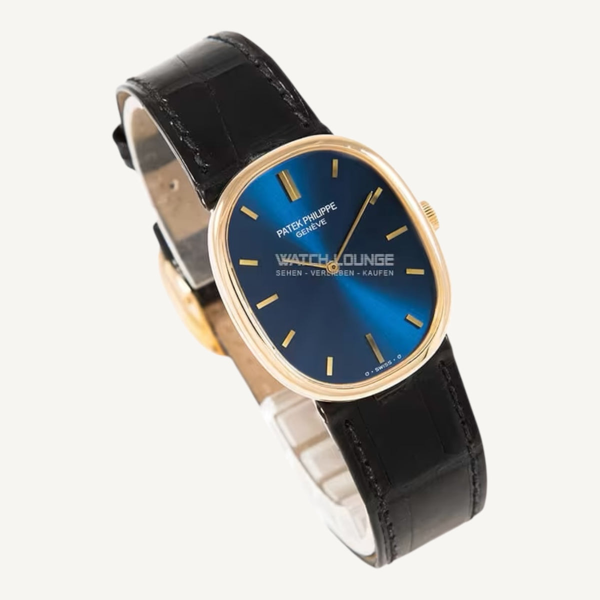 Patek Philippe Ellipse d'Or 3848 | Blue Dial | Yellow Gold | Very Good | Box & Papers